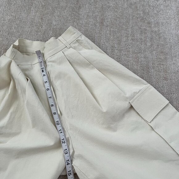 Blossom Cotton High Rise Pleated Utility Cargo Pants S - Picture 6 of 9